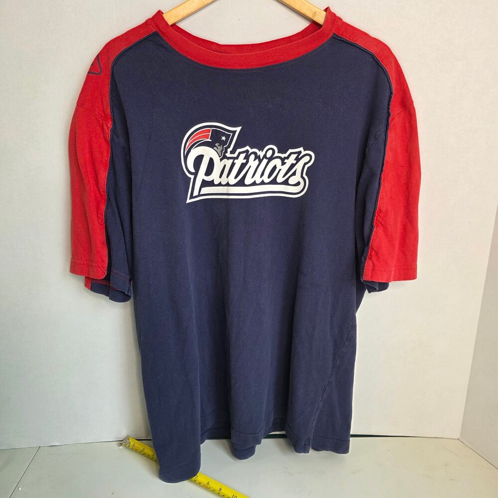 Patriots, 2 tone red and Blue Tee Shirt W/ Back Graphic, NO TAG Mens XL